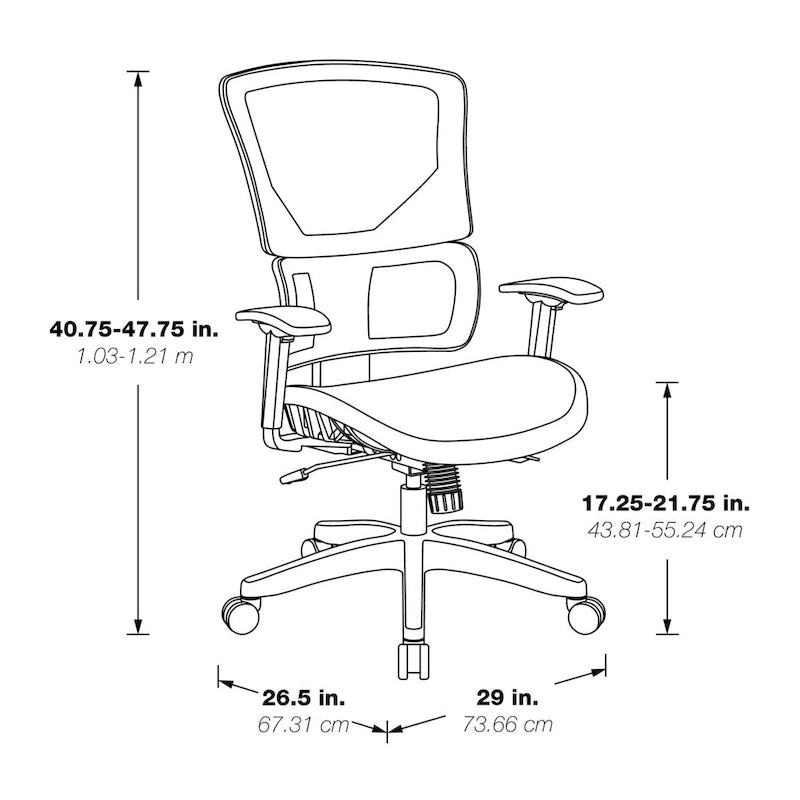 Fauteuil de bureau réglable avec support ergonomique
