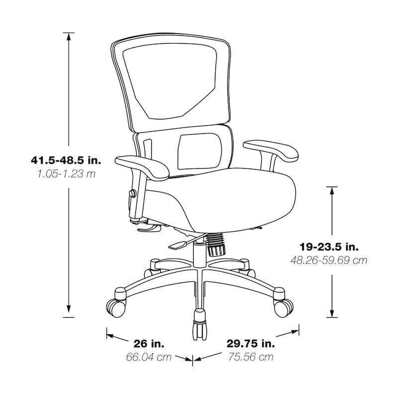 Fauteuil de bureau réglable avec support ergonomique
